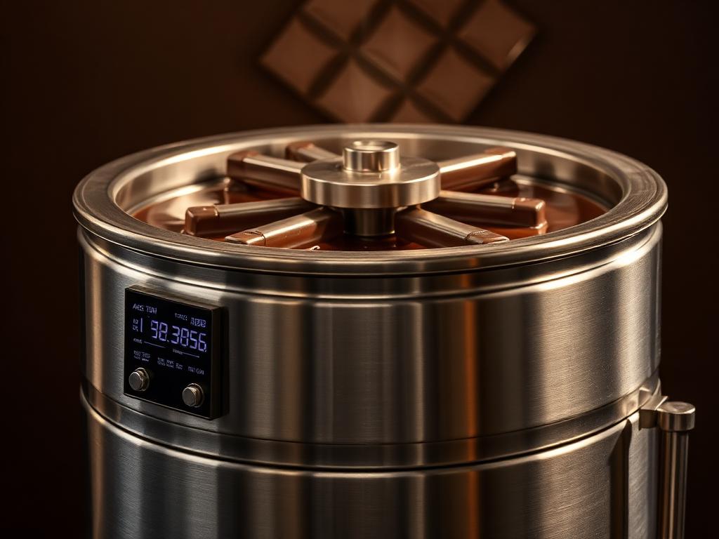 Tanque derretedor de chocolate Cacautec em aço inox 304 com mexedor e controle digital