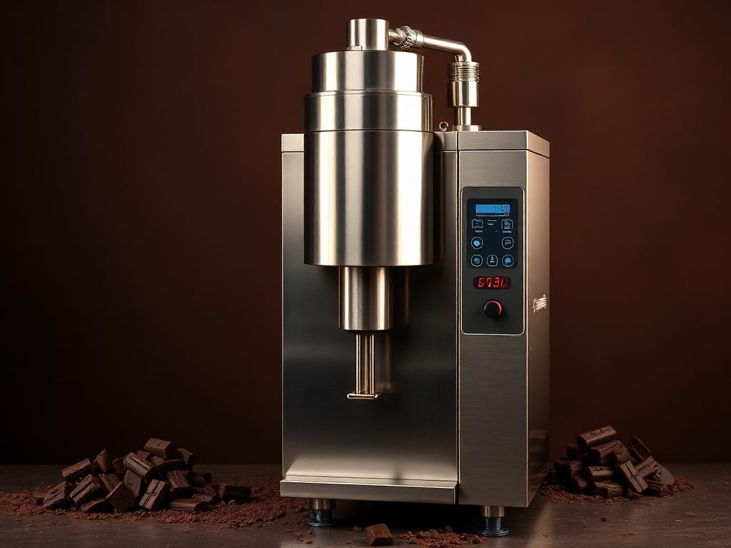 Temperadeira de chocolate Cacautec em aço inox 304 escovado com controle digital de temperagem